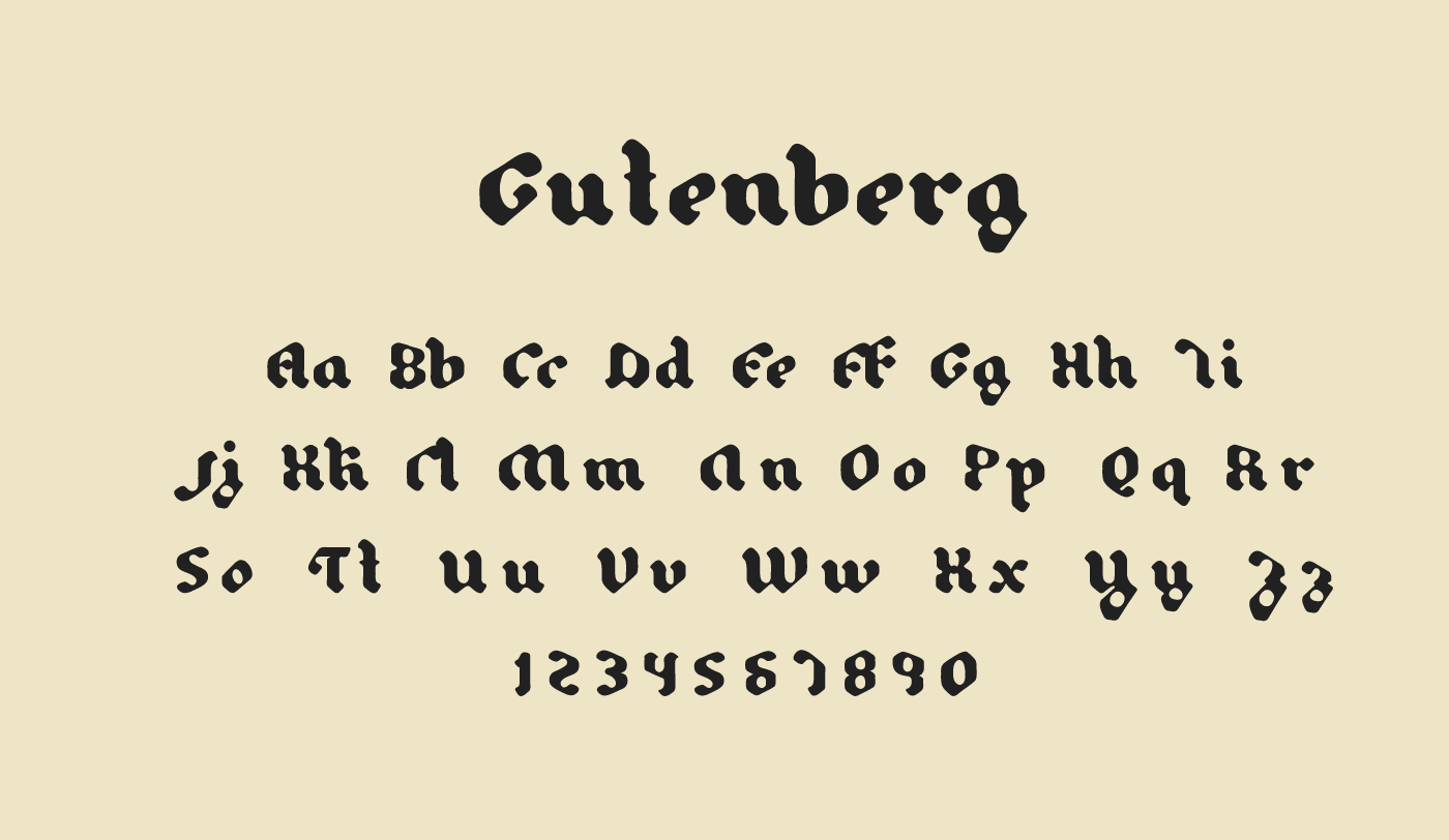 Gutenberg Blackletter & Pilsner