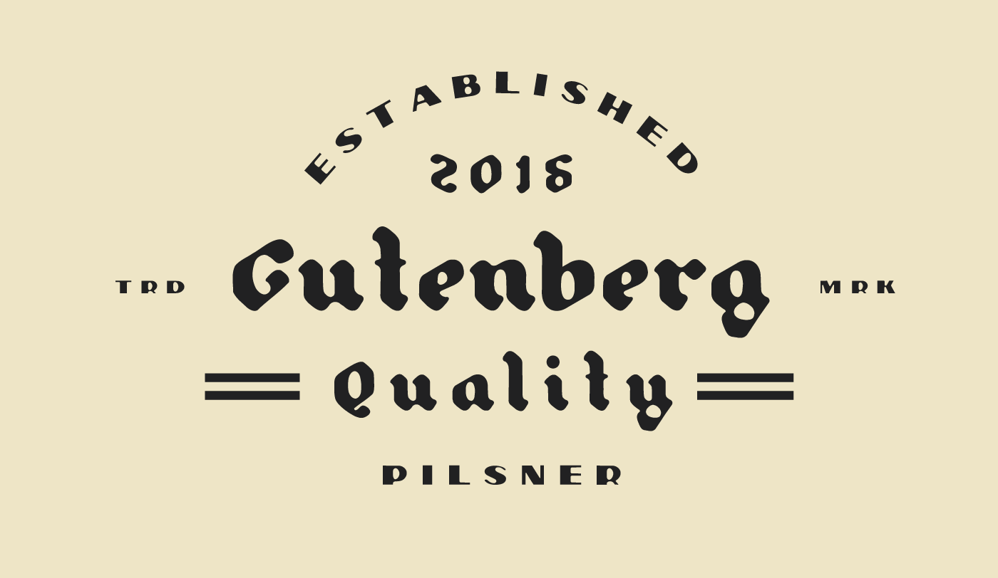 Gutenberg Blackletter & Pilsner