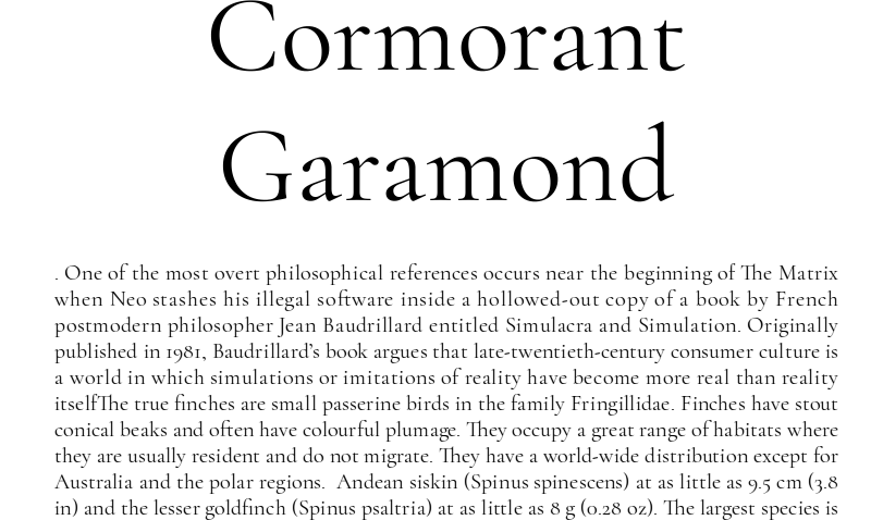 Cormorant Garamond