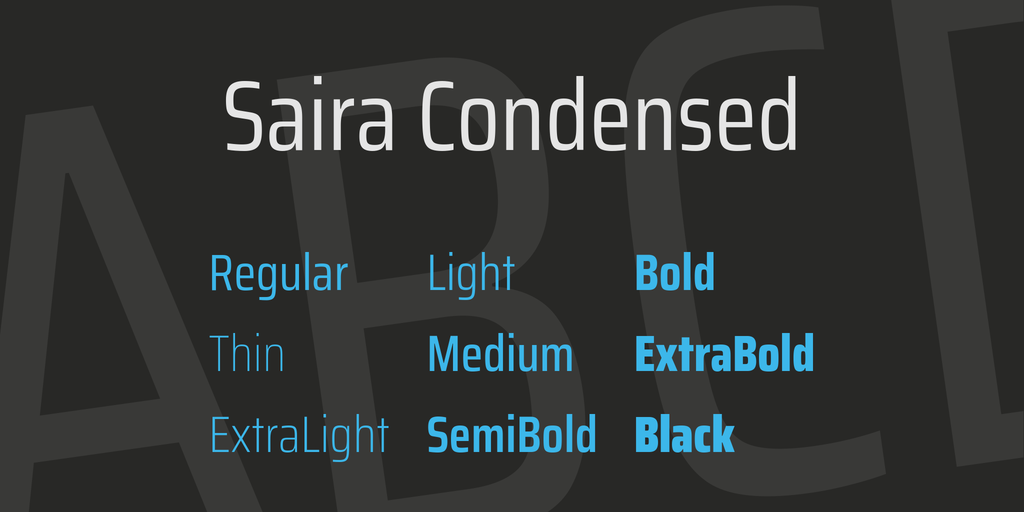 Saira Extra Condensed