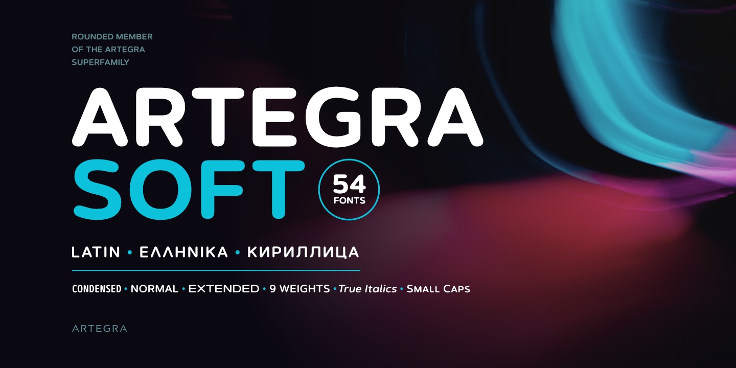 Artegra sans. Artegra. Soft font. Artegra Sans Extended. Extended font.