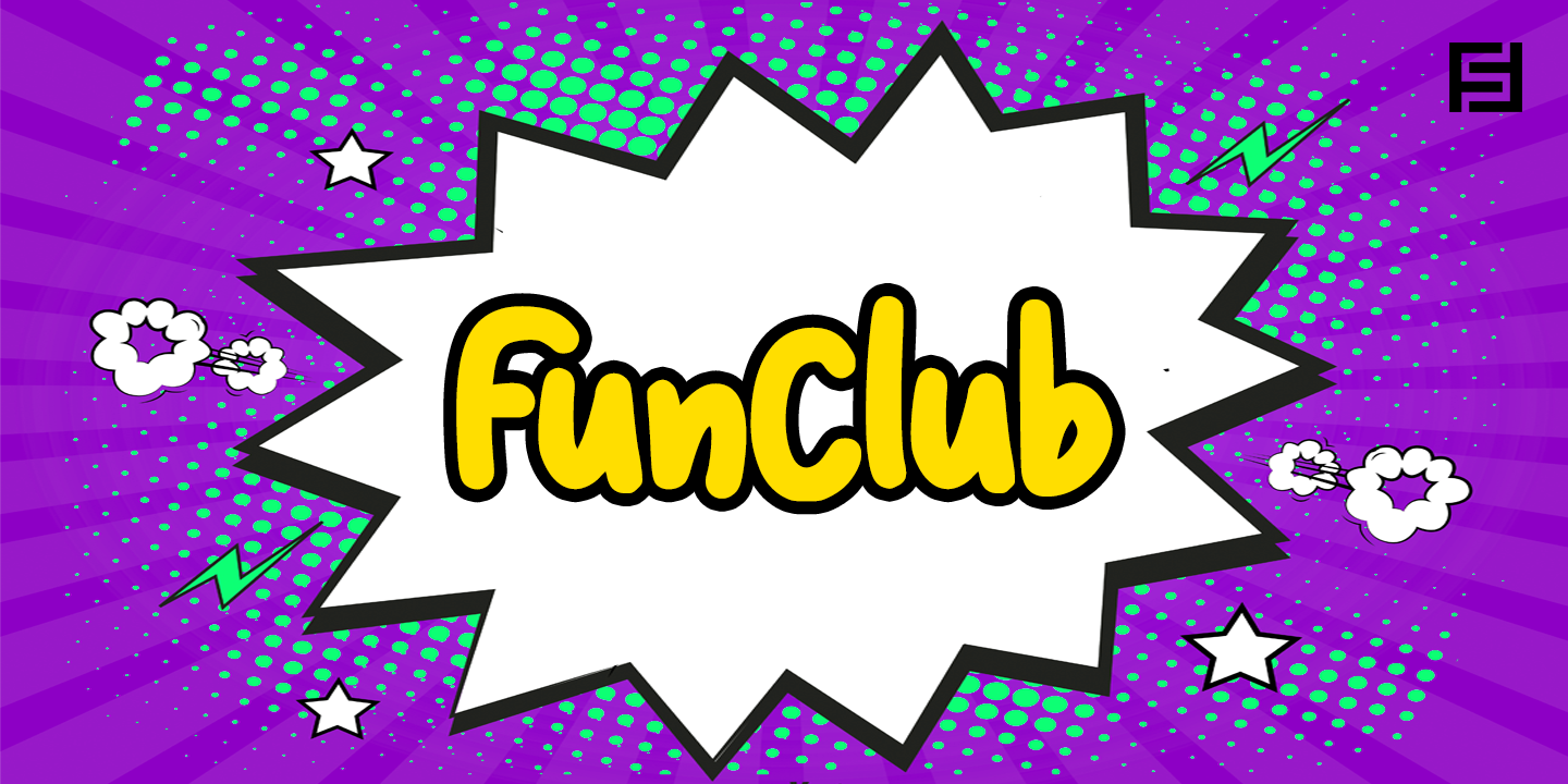 Fun Club: скачать шрифт и установить для веб-сайта и фотошопа бесплатно.