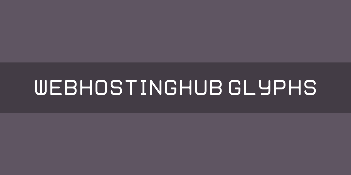 WebHostingHub Glyphs