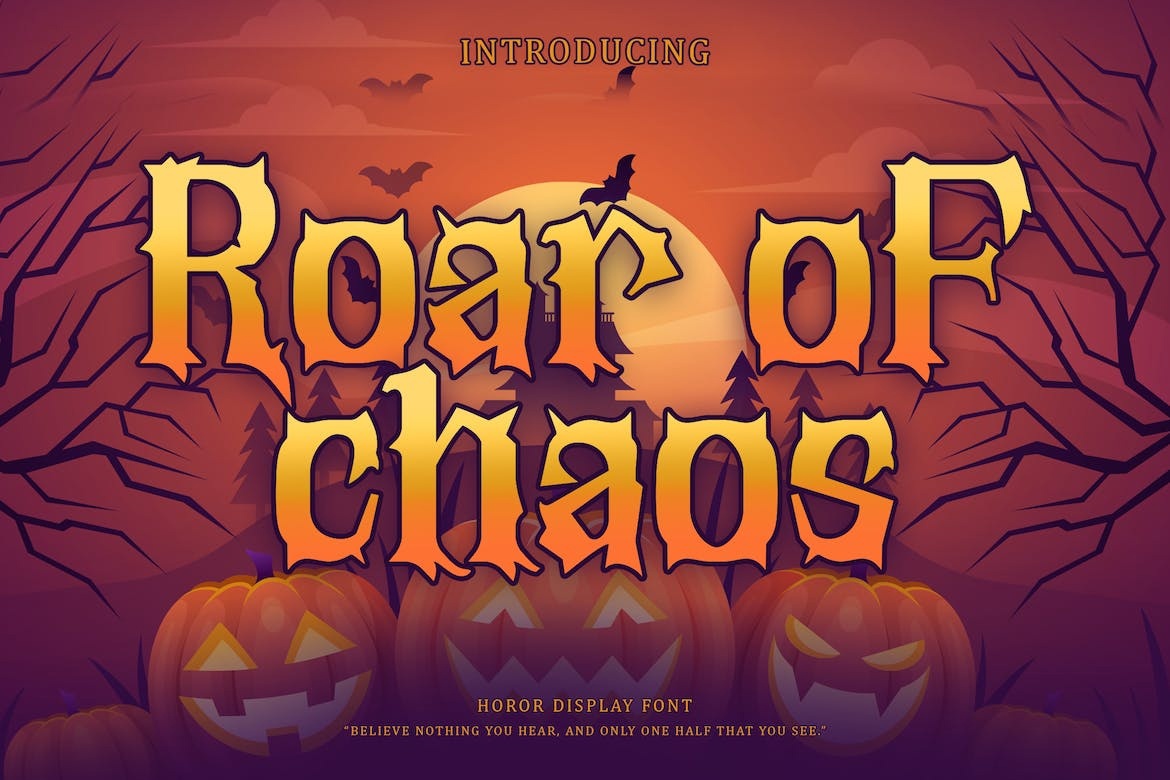 Roar Of Chaos: скачать шрифт и установить для веб-сайта и фотошопа  бесплатно.