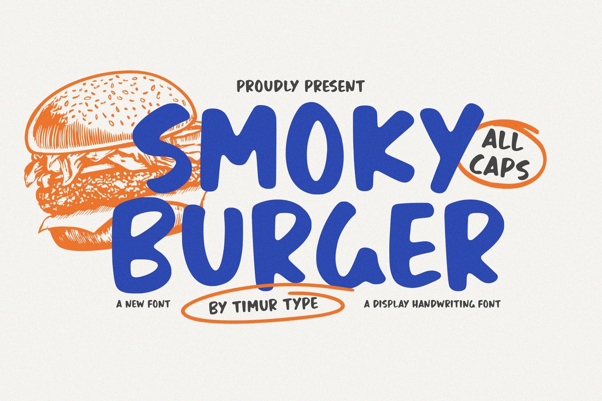 Smoky Burger: скачать шрифт и установить для веб-сайта и фотошопа ...